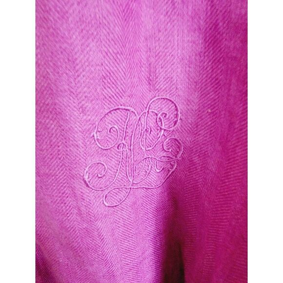 Lauren Ralph Lauren‎ 2X Shirt Women's Button Up Blouse Top Linen Purple LRL - Picture 6 of 6